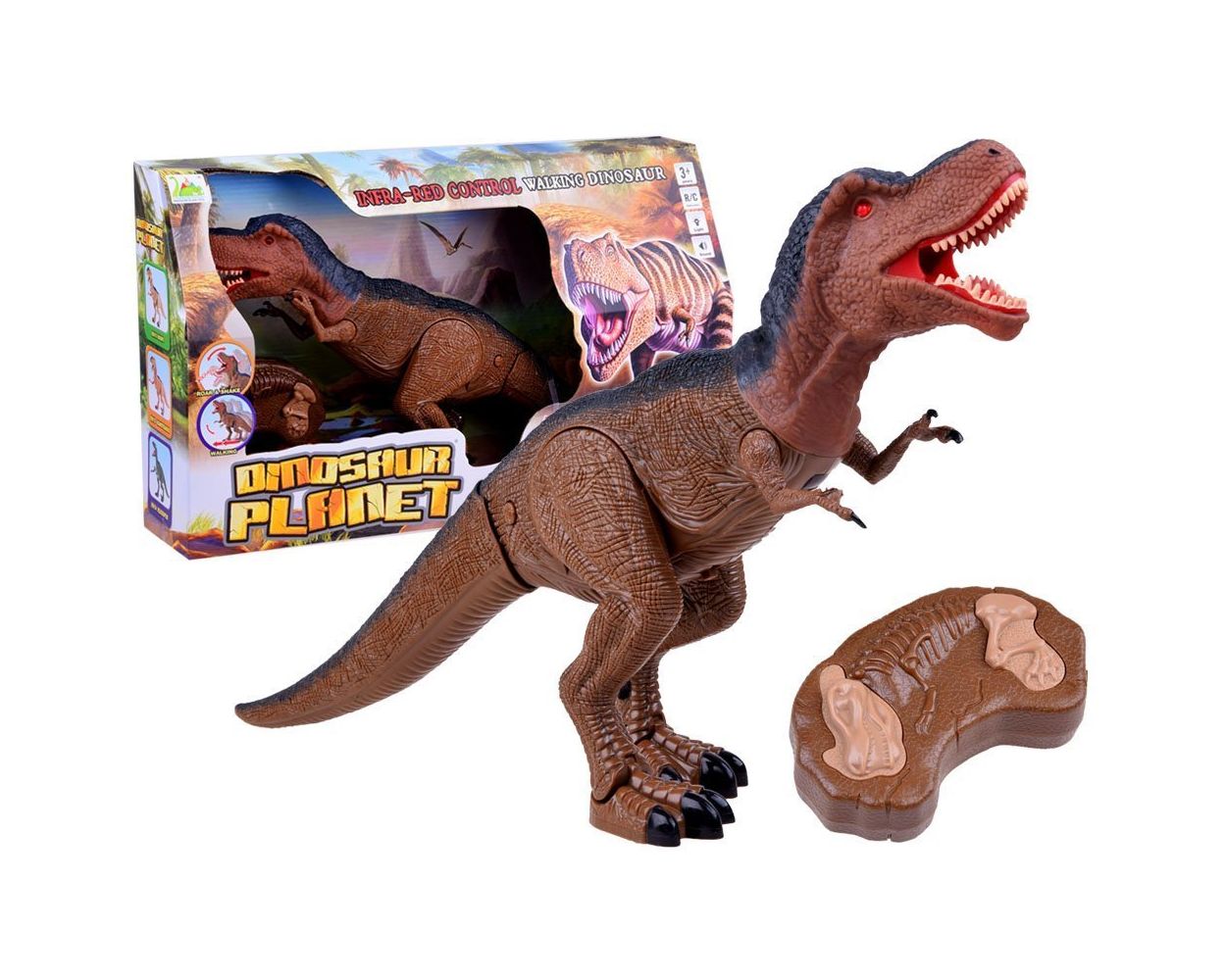 Valdomas dinozauras su pultu, T-Rex