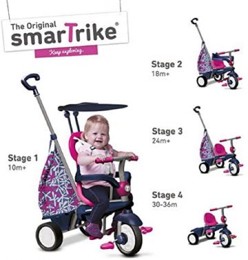 SMART TRIKE triratukas Groove in pink 4 in 1 - Toys Plius