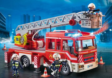 PLAYMOBIL CITY ACTION Ugniagesių gaisrinė su kopėčiomis, 9463 - Toys Plius