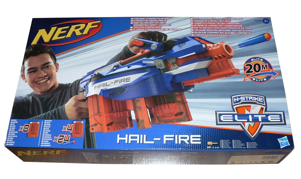 NERF 98952 N-strike Elite Hail-fire Soft Dart Gun Blaster