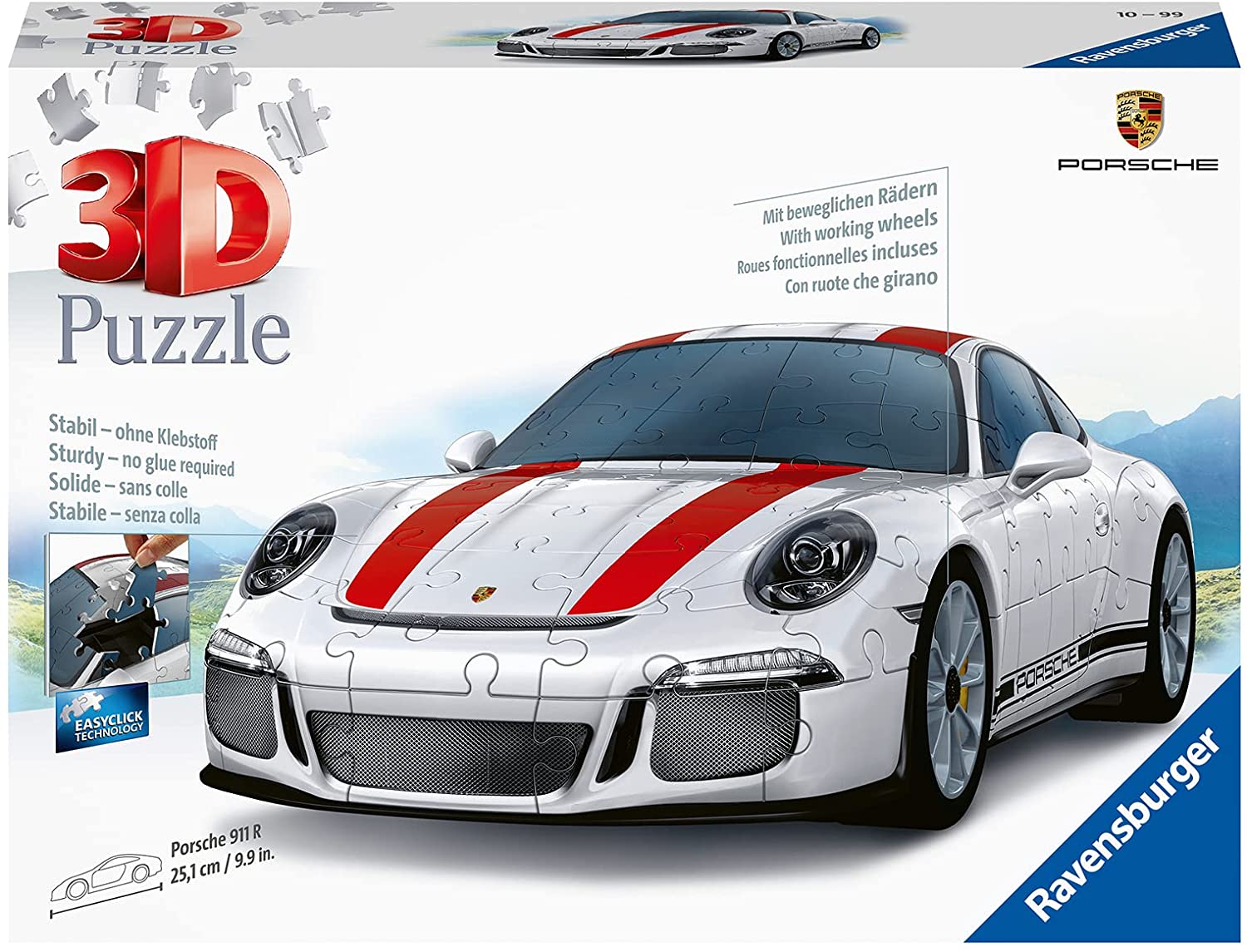 3D dėlionė Ravensburger Porsche 911R