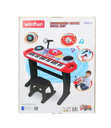 Vaikiškas pianinas su kėdute WINTFUN - Toys Plius