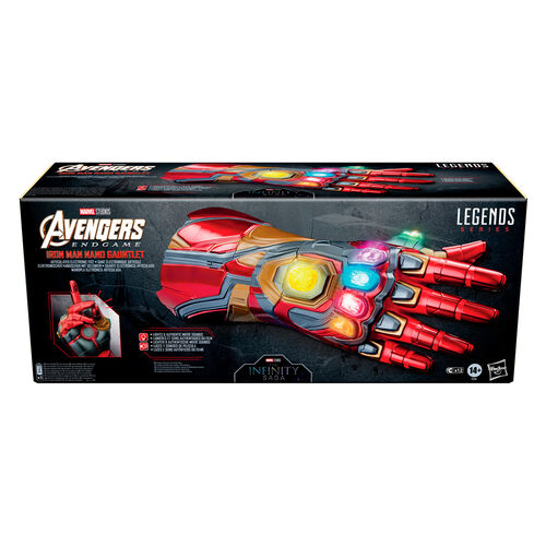 IRON MAN interaktyvii ranka/ginklas ENDGAME NANO GAUNTLET AVENGERS MARVEL LEGENDS GEAR PROP REPLICA