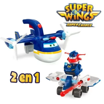 Transformeris Super Wings Lėktuvas-Policija 2 in 1 - Toys Plius