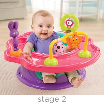 Summer Infant kėdutė 3-Stage Super Seat™ Forest Friends Pink - Toys Plius