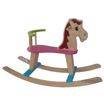 Supamas spalvotas medinis arkliukas - Toys Plius