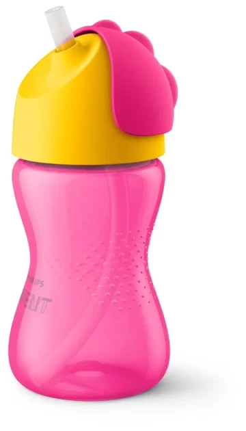 Neišsiliejantis puodelis su šiaudeliu Philips Avent, 300 ml, 12 mėn+ - Toys Plius