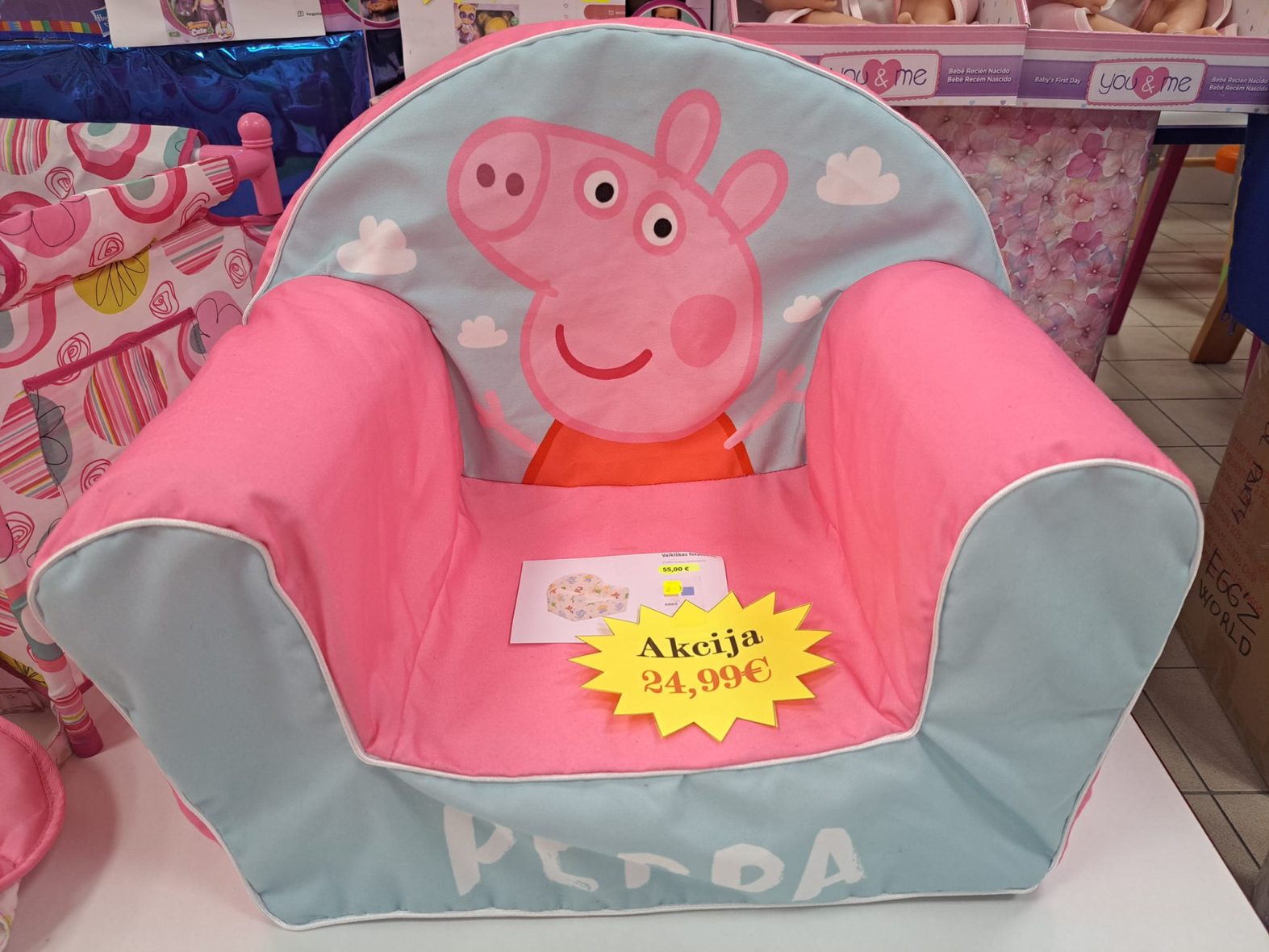 Vaikiškas fotelis Peppa pig