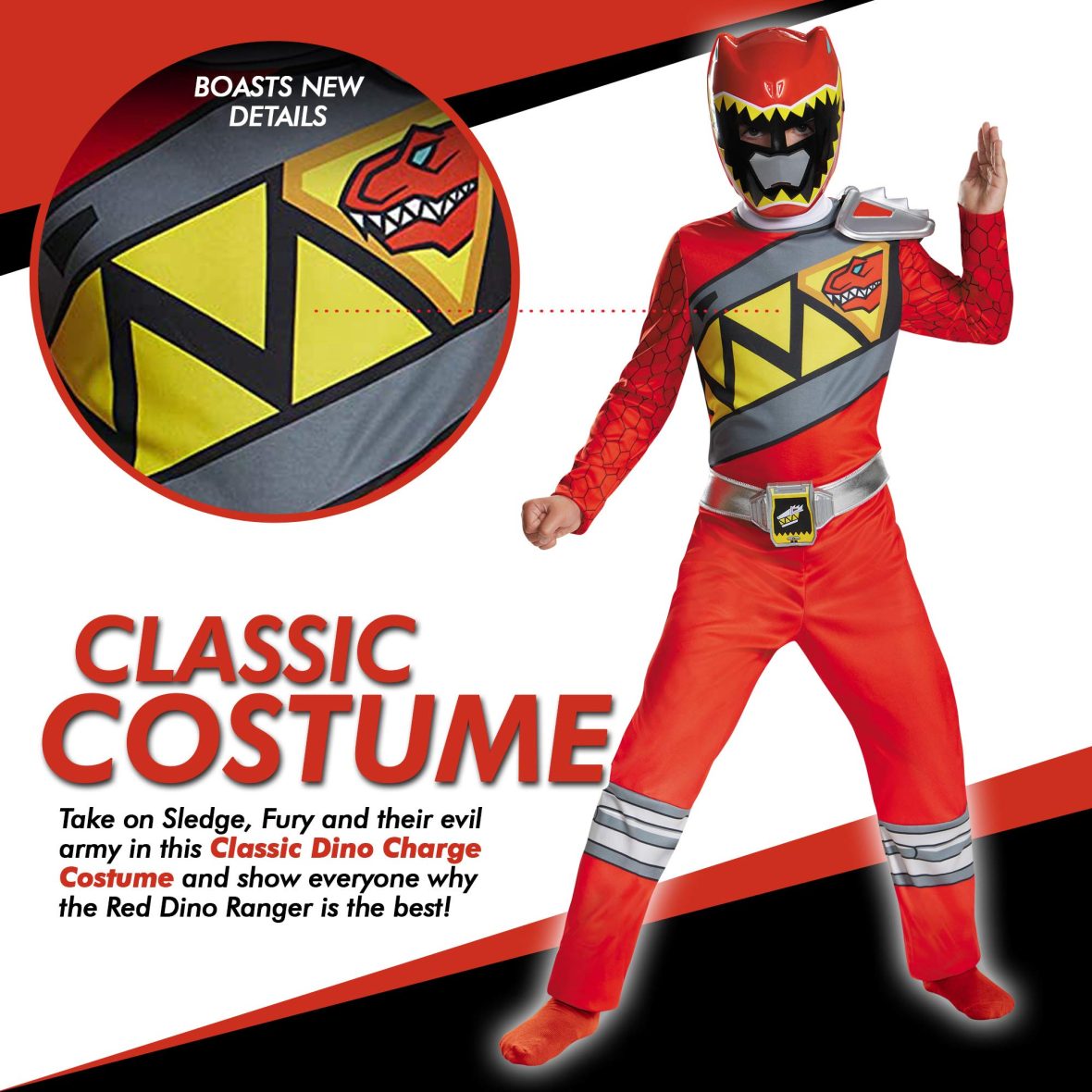Kostiumas Power Rangers Boys Dino