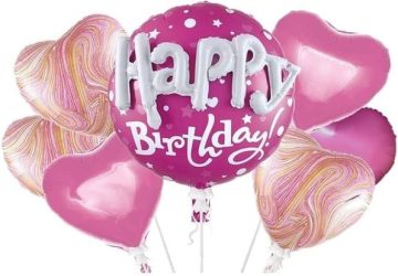 Folinių balionų puokštė HAPPY BIRTHDAY - Toys Plius