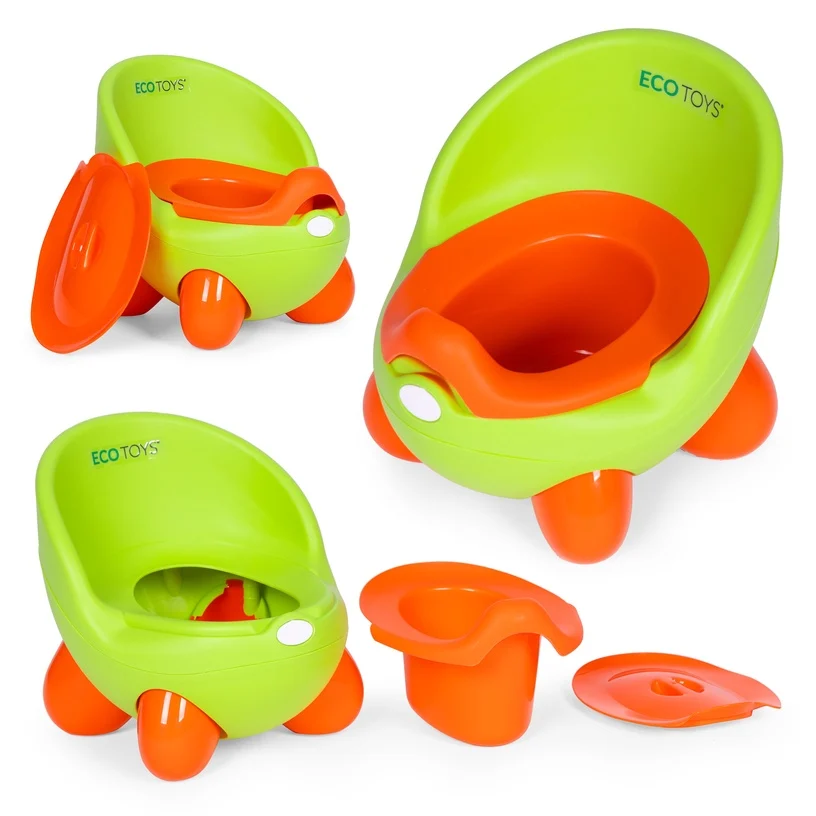 Naktipuodis EcoToys žalios- oranžinės spalvos