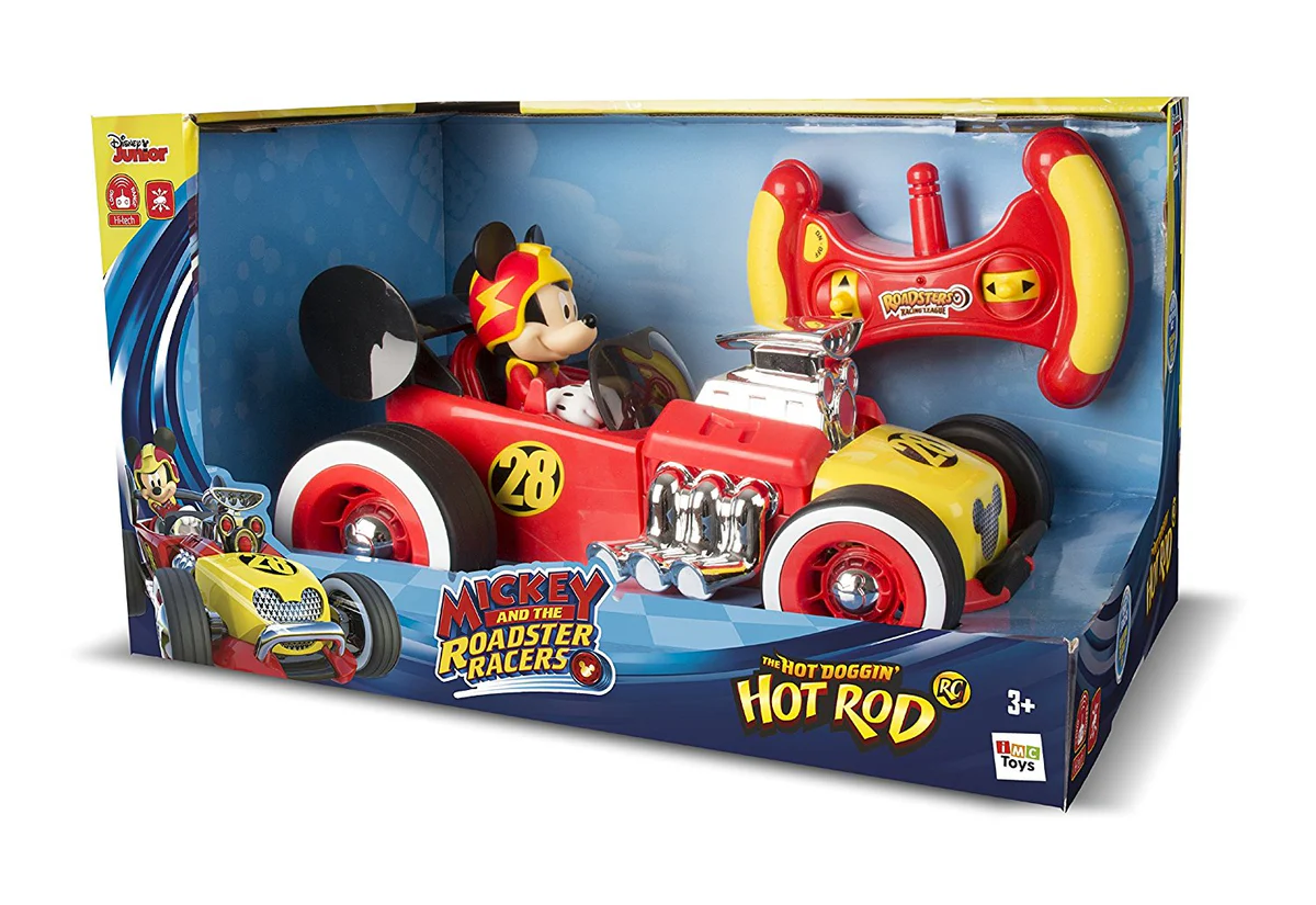 Disney Mickey Super Charged Hot Rod RC automobilis
