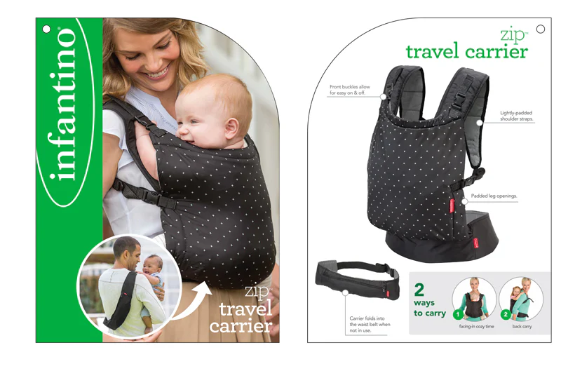 Nešioklė kūdikiui Infantino zip travel carrier