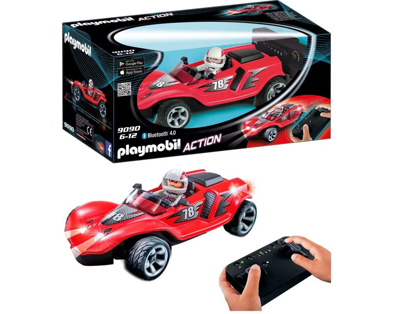 Playmobil valdoma mašina su pultu „RC Rocket Racer”, 9090