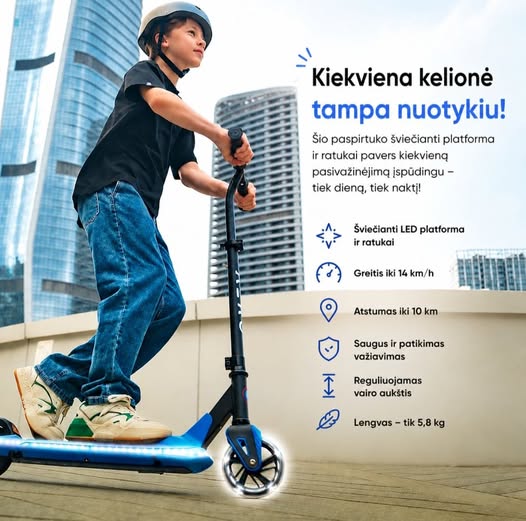 Vaikiškas elektrinis paspirtukas Aero G6 LED