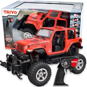 Radijo bangomis valdoma mašina Taiyo Jeep Wrangler, oranžinė - Toys Plius