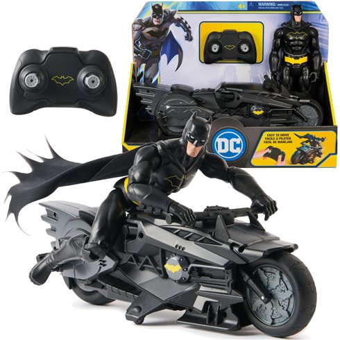 Radijo bangomis valdoma mašina su figūrėle Batman Batcycle Rc