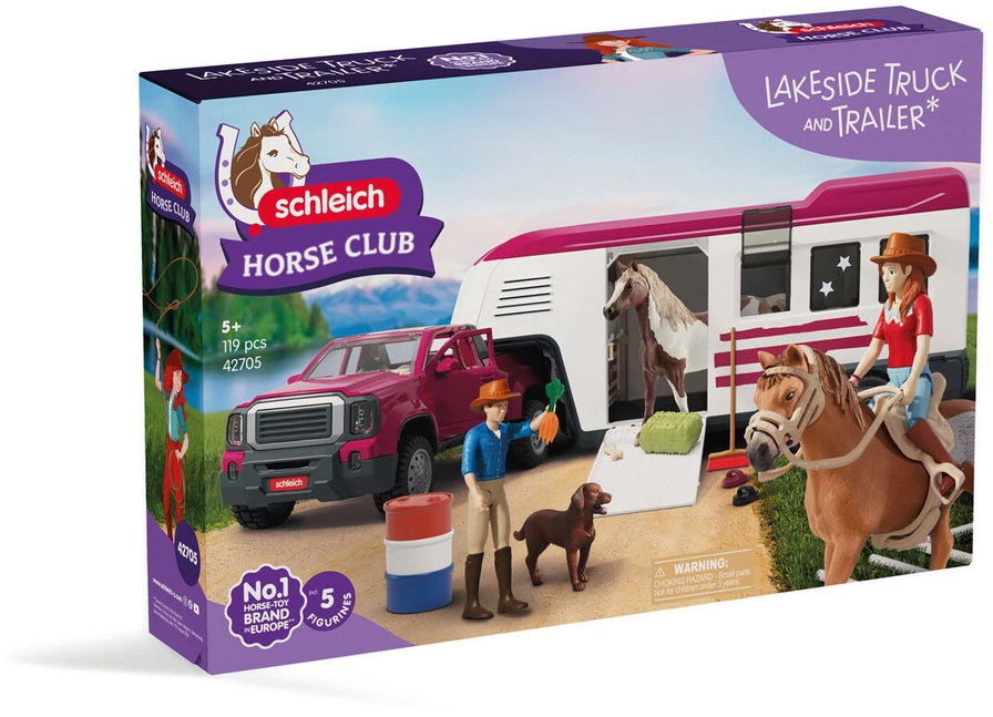 SCHLEICH HORSE CLUB Sunkvežimis ir priekaba prie ežero