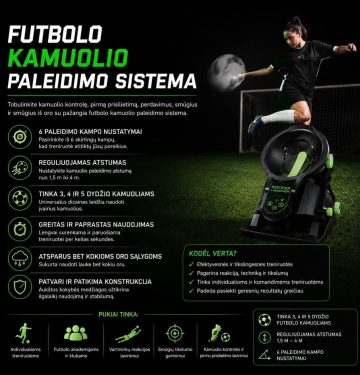 Soccer Launcher futbolo kamuolio paleidimo sistema - Toys Plius